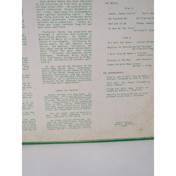 VIntage Asbury College Wilmore Kentucky Revival‎ 1970 LP Vinyl Record Christian - Picture 8 of 16